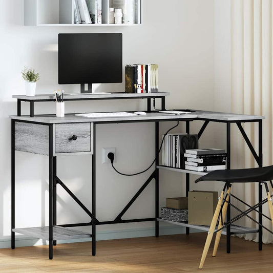 Scrivania Grigio Sonoma 120 x 79 x 86,5 cm Legno multistrato