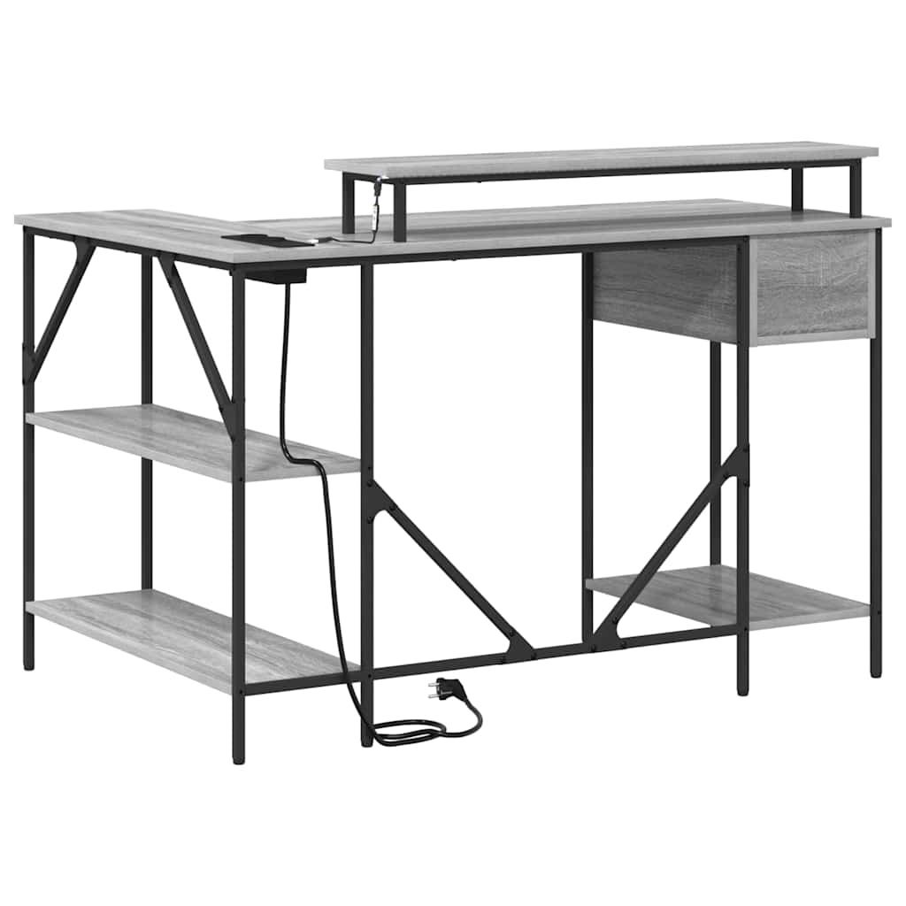 Scrivania Grigio Sonoma 120 x 79 x 86,5 cm Legno multistrato