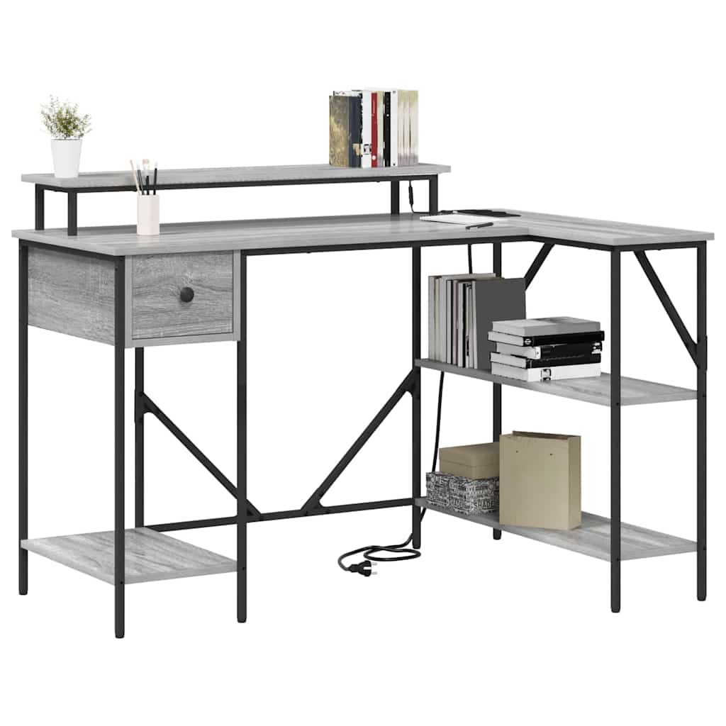 Scrivania Grigio Sonoma 120 x 79 x 86,5 cm Legno multistrato
