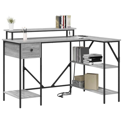 Scrivania Grigio Sonoma 120 x 79 x 86,5 cm Legno multistrato