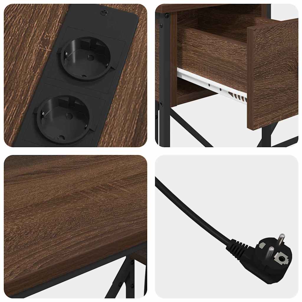 Scrivania Rovere Marrone 120 x 79 x 86,5 cm Legno multistrato