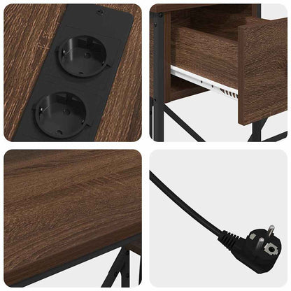 Scrivania Rovere Marrone 120 x 79 x 86,5 cm Legno multistrato