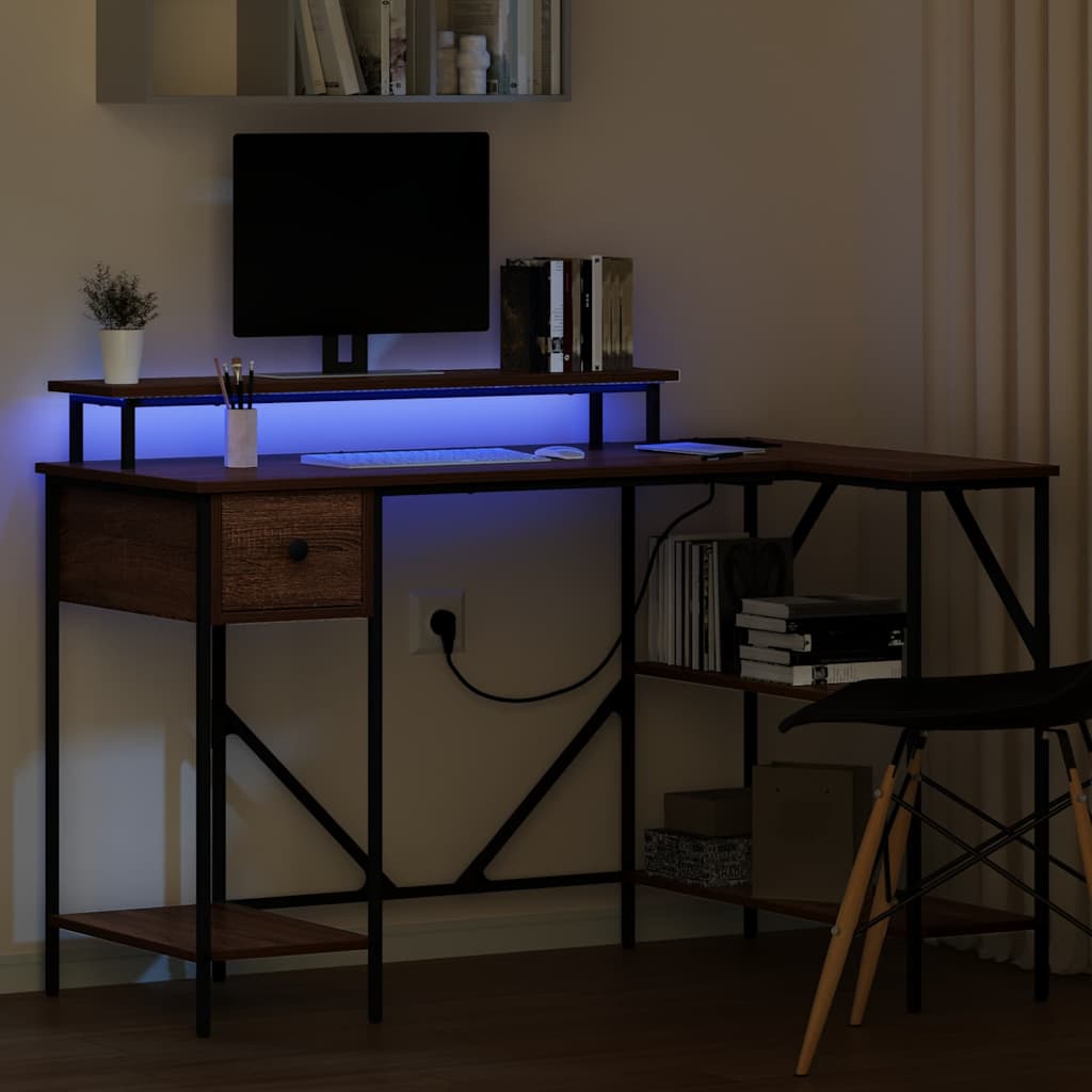 Scrivania Rovere Marrone 120 x 79 x 86,5 cm Legno multistrato | homemem39