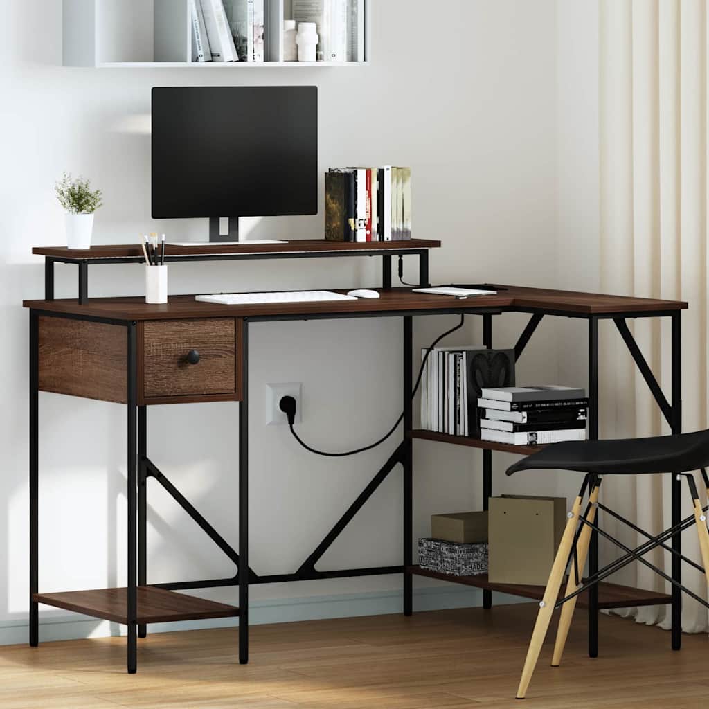 Scrivania Rovere Marrone 120 x 79 x 86,5 cm Legno multistrato