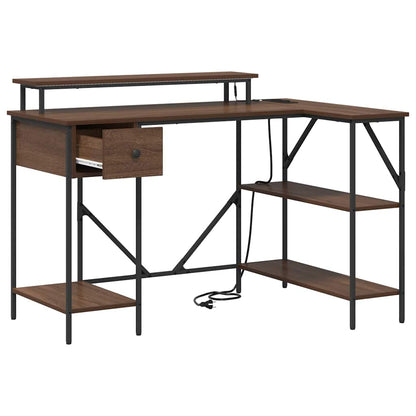 Scrivania Rovere Marrone 120 x 79 x 86,5 cm Legno multistrato | homemem39