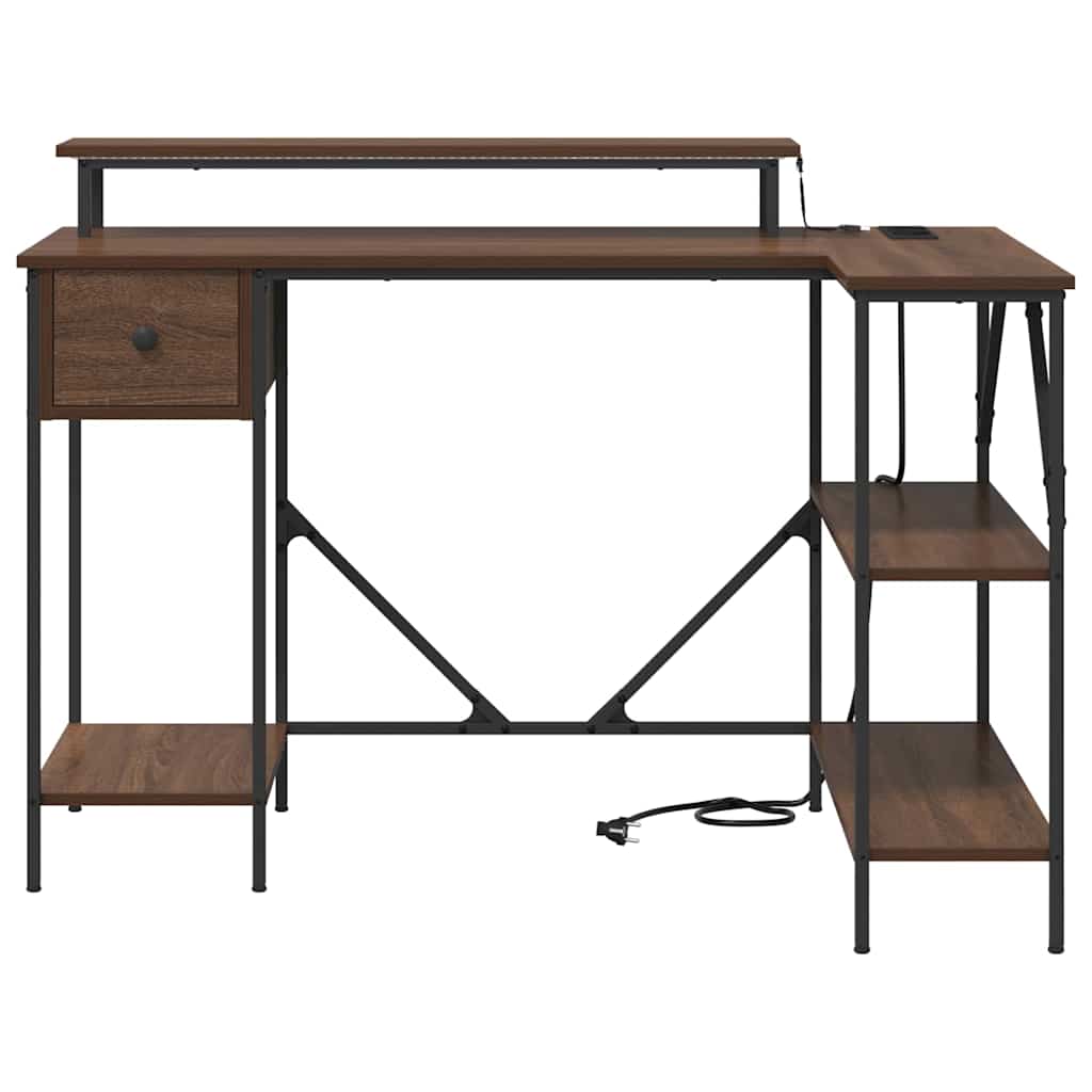 Scrivania Rovere Marrone 120 x 79 x 86,5 cm Legno multistrato | homemem39