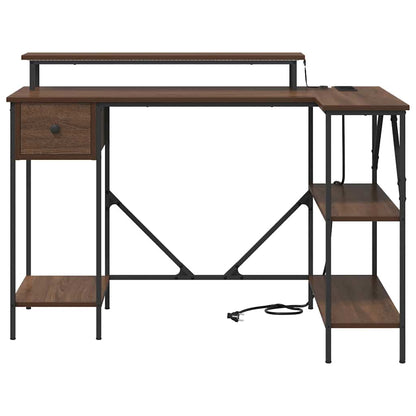 Scrivania Rovere Marrone 120 x 79 x 86,5 cm Legno multistrato | homemem39