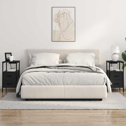 Armadio da Notte Rovere Nero 30 x 48 x 61 cm | homemem39