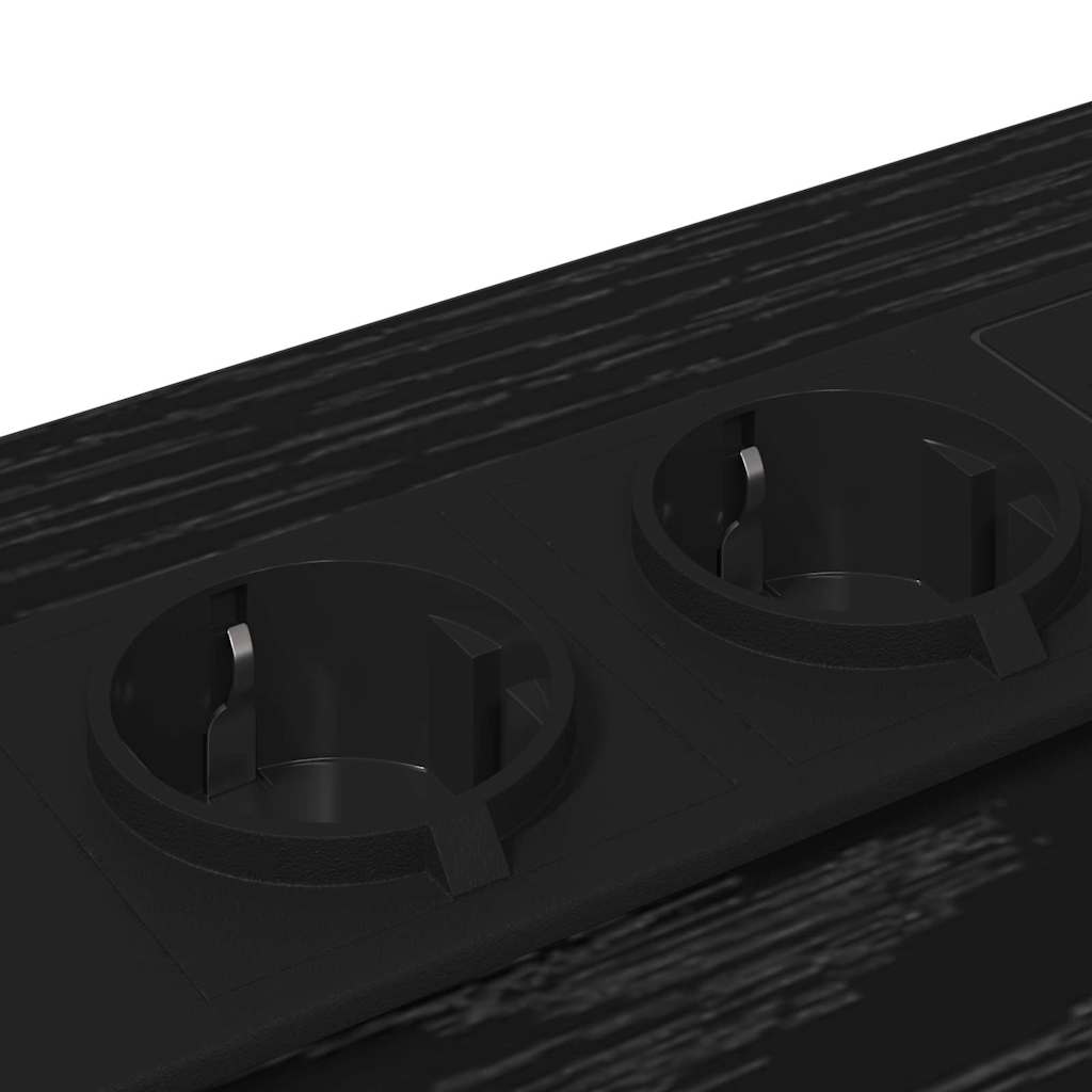 Armadio da Notte Rovere Nero 40 x 31 x 60 cm Legno multistrato