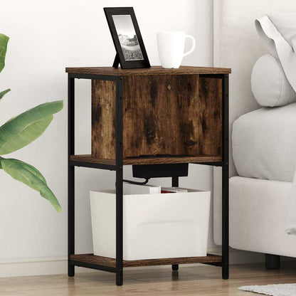 Armadio da Notte Rovere fumé 38 x 31 x 61 cm Legno multistrato
