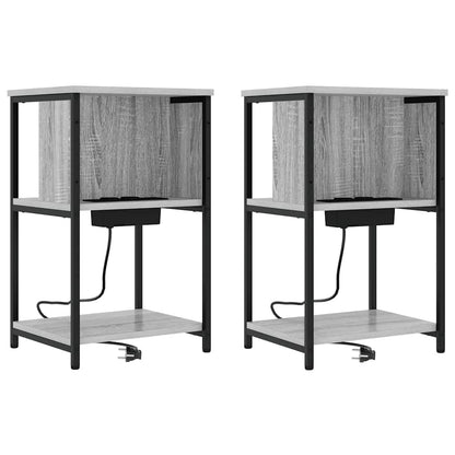 Armadio da Notte 2 pcs Grigio Sonoma 38 x 31 x 61 cm | homemem39