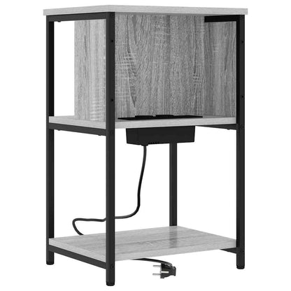 Armadio da Notte 2 pcs Grigio Sonoma 38 x 31 x 61 cm