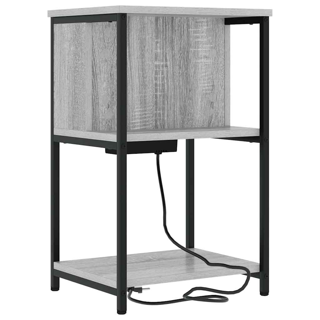 Armadio da Notte 2 pcs Grigio Sonoma 38 x 31 x 61 cm