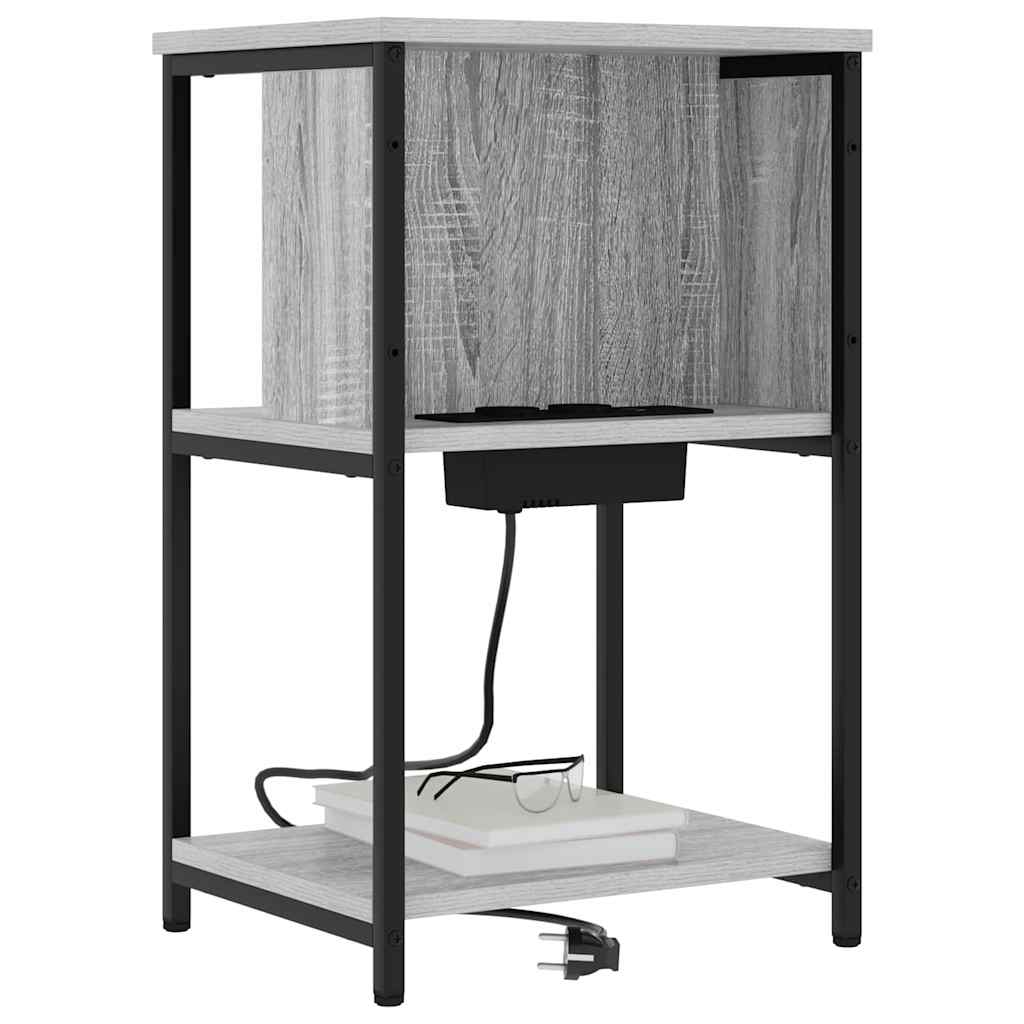 Armadio da Notte 2 pcs Grigio Sonoma 38 x 31 x 61 cm