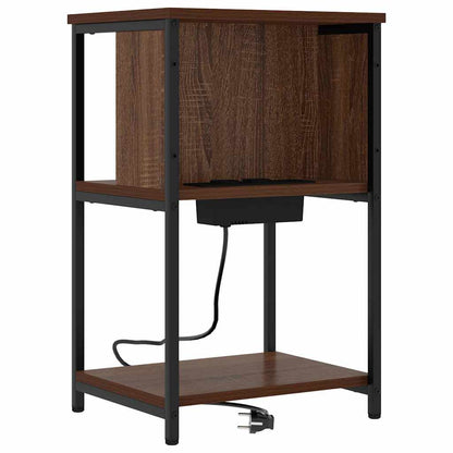 Armadio da Notte Rovere Marrone 38 x 31 x 61 cm | homemem39