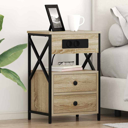 Armadio da Notte con cassetto Rovere Sonoma 40 x 31 x 60 cm