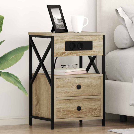 Armadio da Notte con cassetto Rovere Sonoma 40 x 31 x 60 cm