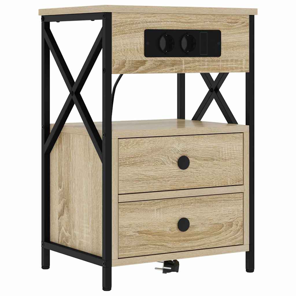 Armadio da Notte con cassetto Rovere Sonoma 40 x 31 x 60 cm