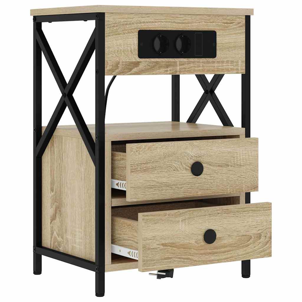 Armadio da Notte con cassetto Rovere Sonoma 40 x 31 x 60 cm