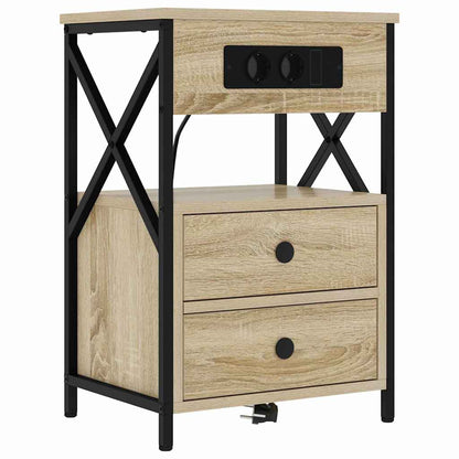 Armadio da Notte 2 pcs Rovere Sonoma 40 x 31 x 60 cm