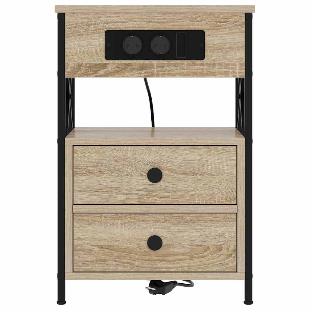 Armadio da Notte 2 pcs Rovere Sonoma 40 x 31 x 60 cm