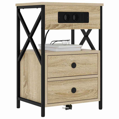 Armadio da Notte 2 pcs Rovere Sonoma 40 x 31 x 60 cm