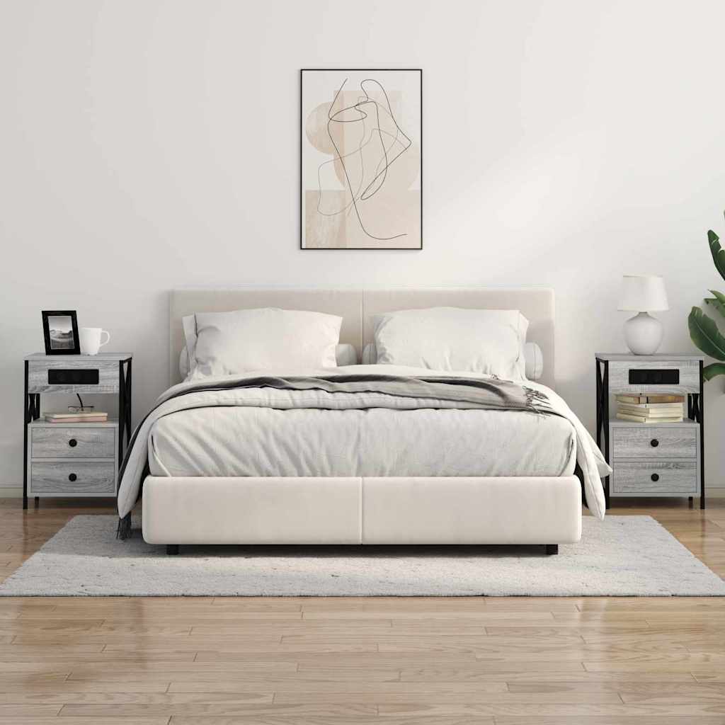 Armadio da Notte con cassetto Grigio Sonoma 40 x 31 x 60 cm | homemem39
