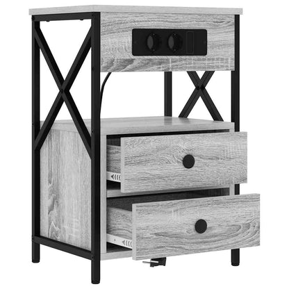 Armadio da Notte con cassetto Grigio Sonoma 40 x 31 x 60 cm | homemem39