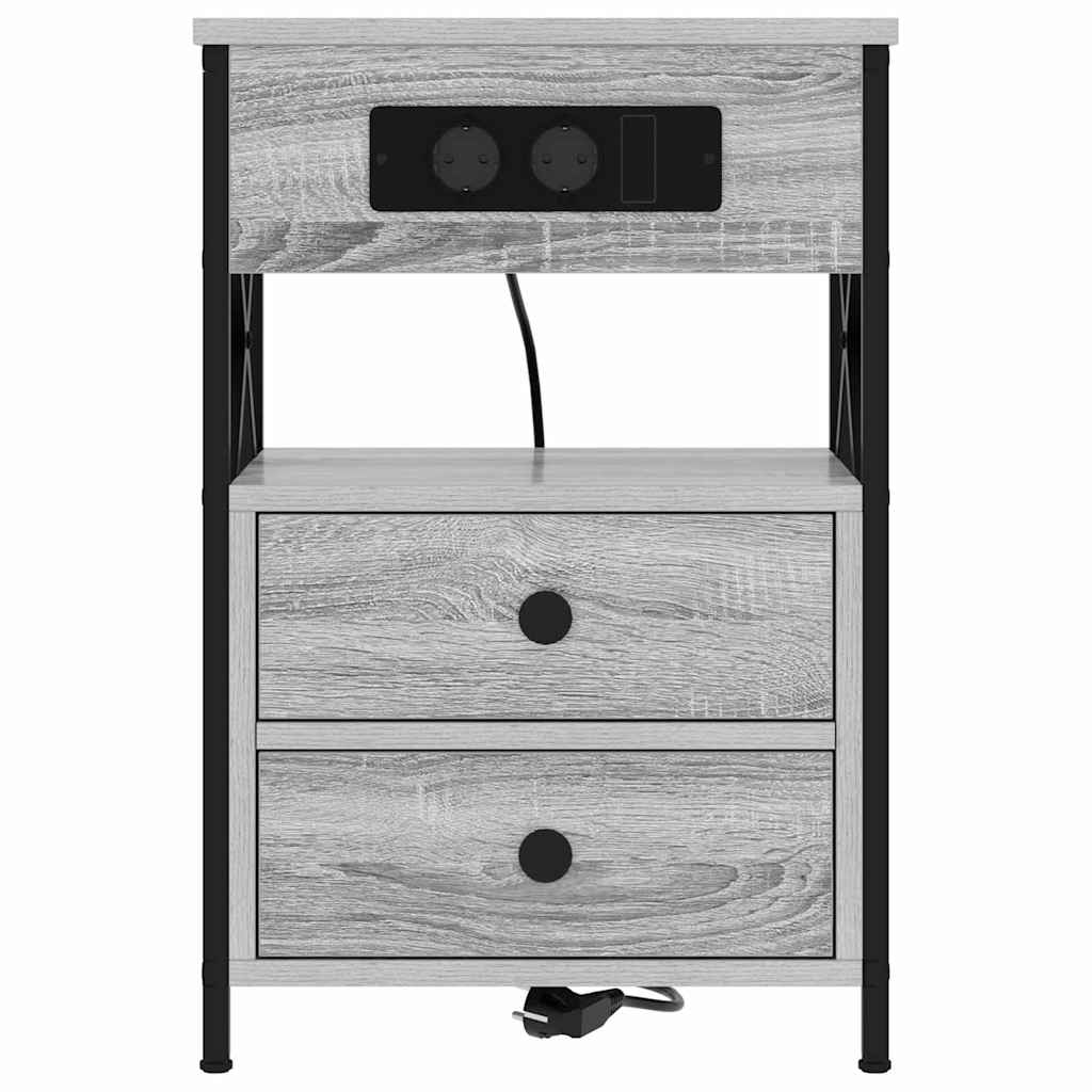 Armadio da Notte con cassetto Grigio Sonoma 40 x 31 x 60 cm | homemem39