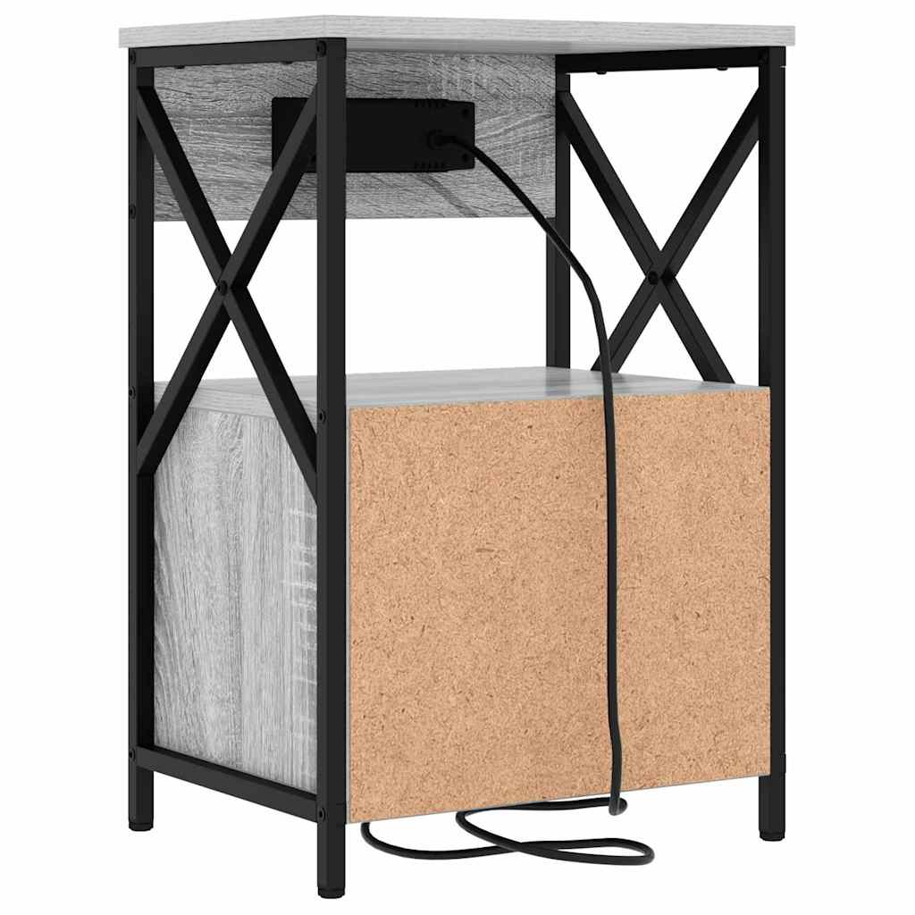 Armadio da Notte 2 pcs Grigio Sonoma 40 x 31 x 60 cm
