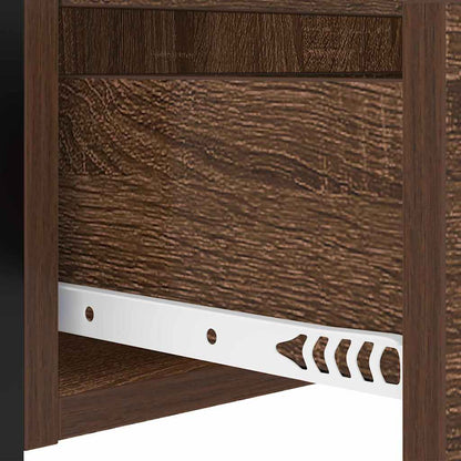 Armadio da Notte 2 pcs Rovere Marrone 40 x 31 x 60 cm | homemem39