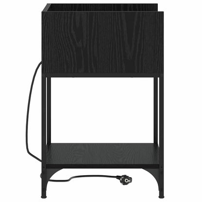 Armadio da Notte Rovere Nero 40 x 40 x 61 cm Legno multistrato | homemem39