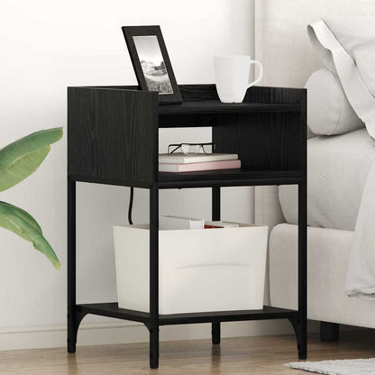 Armadio da Notte 2 pcs Rovere Nero 40 x 40 x 61 cm