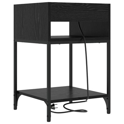 Armadio da Notte 2 pcs Rovere Nero 40 x 40 x 61 cm | homemem39