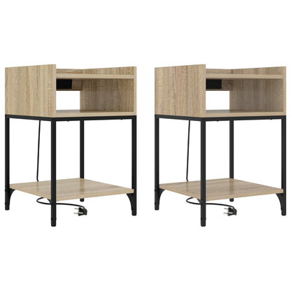 Armadio da Notte 2 pcs Rovere Sonoma 40 x 40 x 61 cm