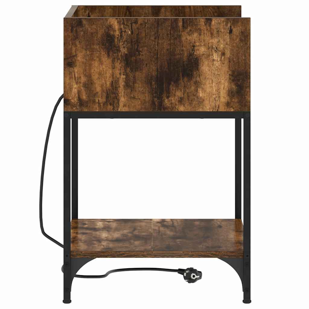 Armadio da Notte 2 pcs Rovere fumé 40 x 40 x 61 cm | homemem39