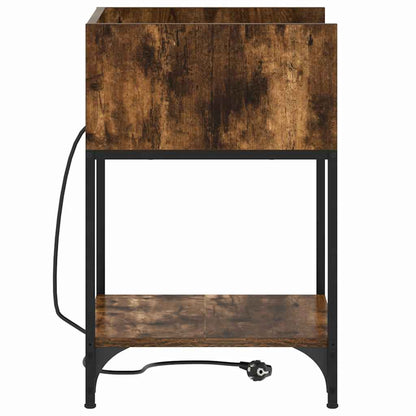 Armadio da Notte 2 pcs Rovere fumé 40 x 40 x 61 cm