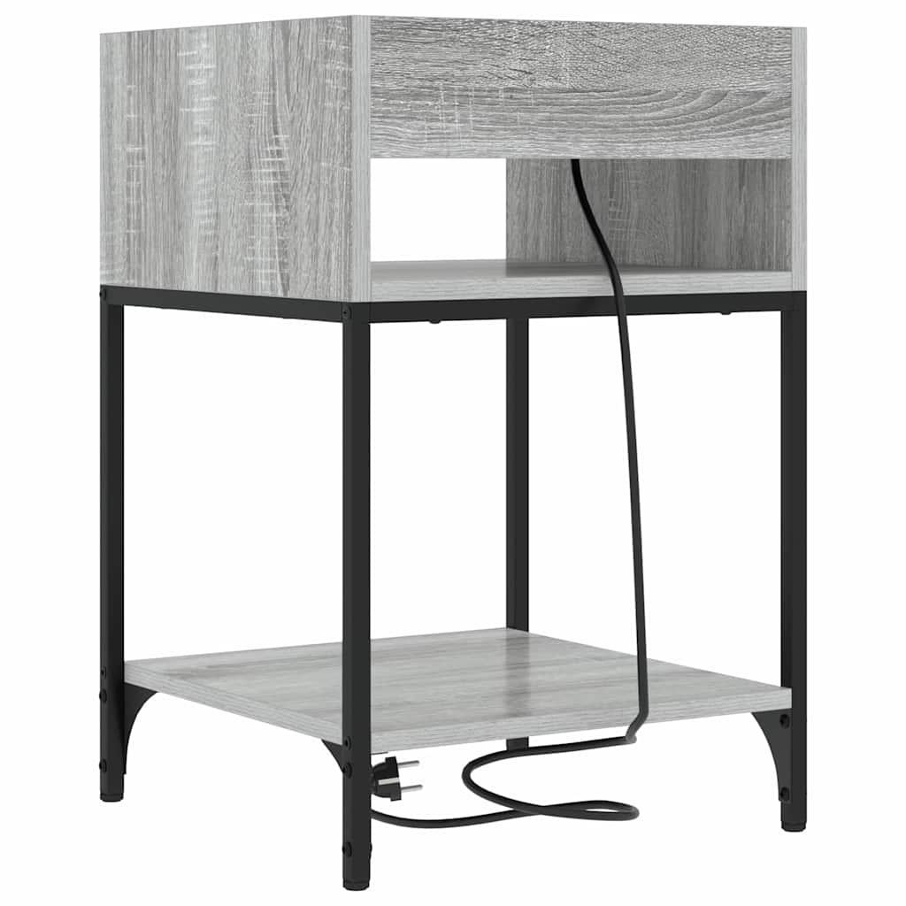 Armadio da Notte con lo scaffale Grigio Sonoma 40 x 40 x 61 cm | homemem39