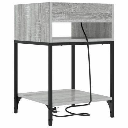 Armadio da Notte con lo scaffale Grigio Sonoma 40 x 40 x 61 cm | homemem39