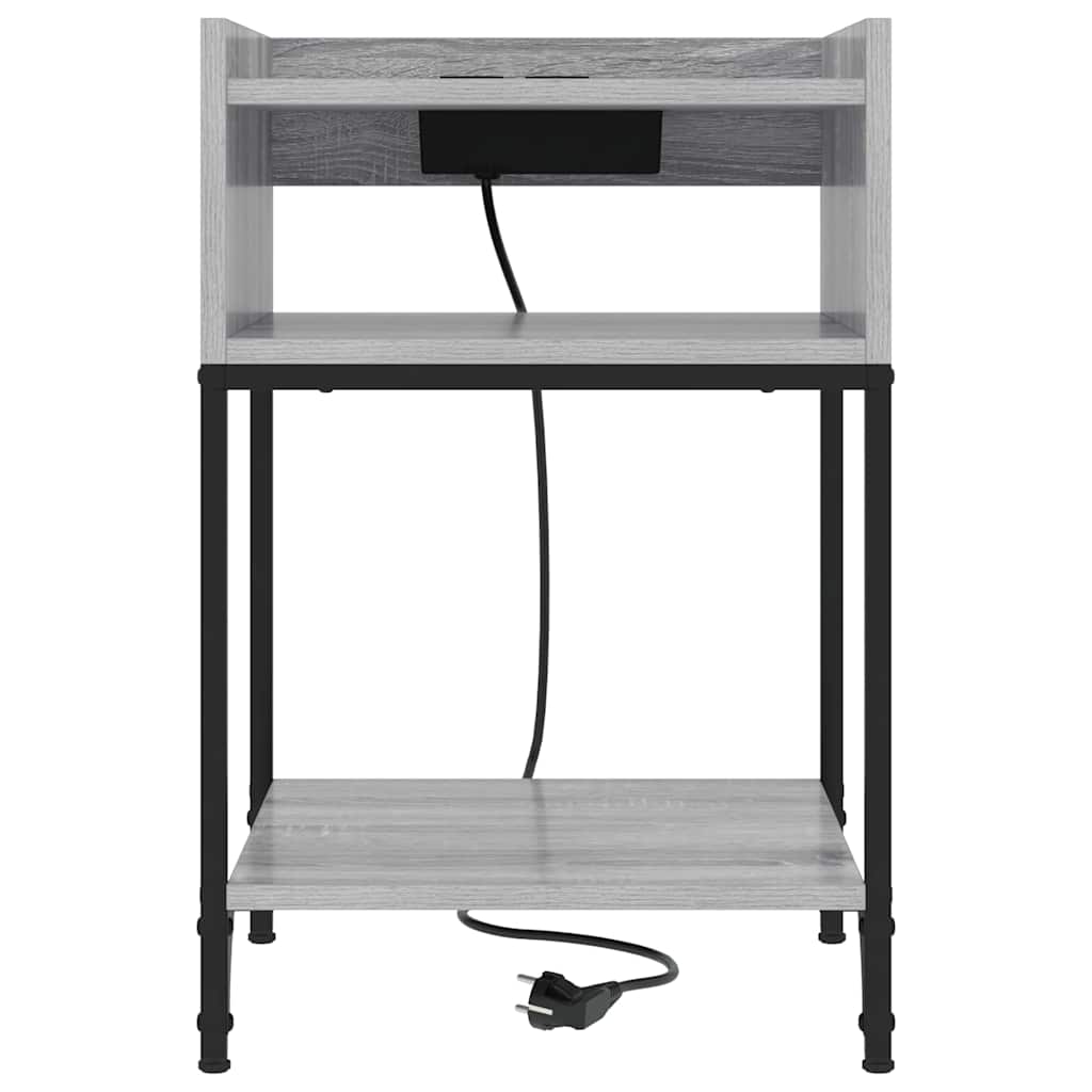 Armadio da Notte con lo scaffale Grigio Sonoma 40 x 40 x 61 cm | homemem39