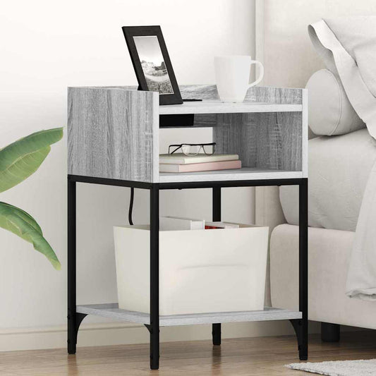 Armadio da Notte 2 pz Grigio Sonoma 40 x 40 x 61 cm