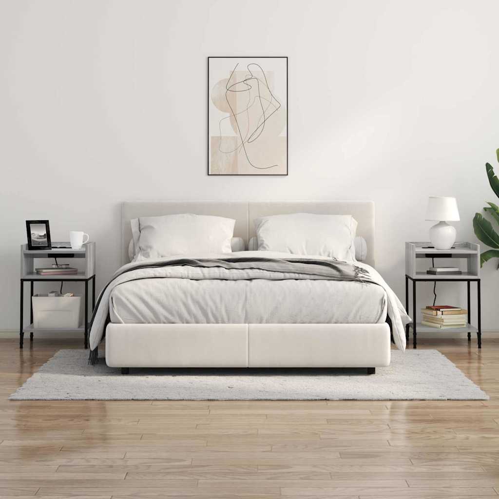 Armadio da Notte 2 pcs Grigio Sonoma 40 x 40 x 61 cm