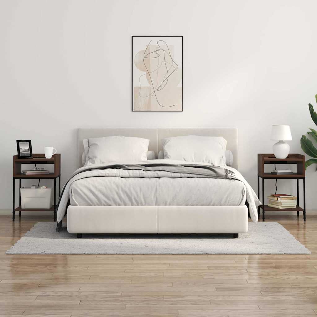 Armadio da Notte con lo scaffale Rovere Marrone 40 x 40 x 61 cm | homemem39