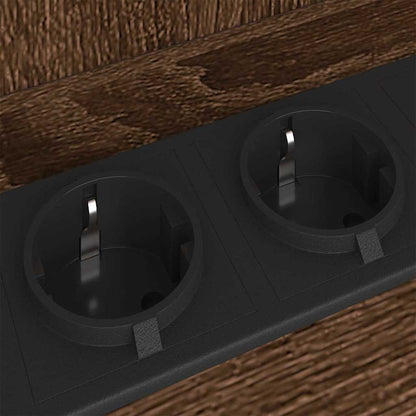 Armadio da Notte 2 pcs Rovere Marrone 40 x 40 x 61 cm | homemem39