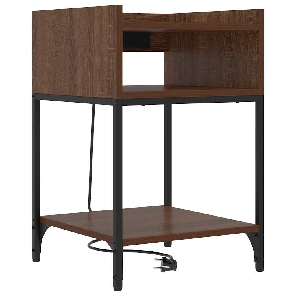 Armadio da Notte 2 pcs Rovere Marrone 40 x 40 x 61 cm