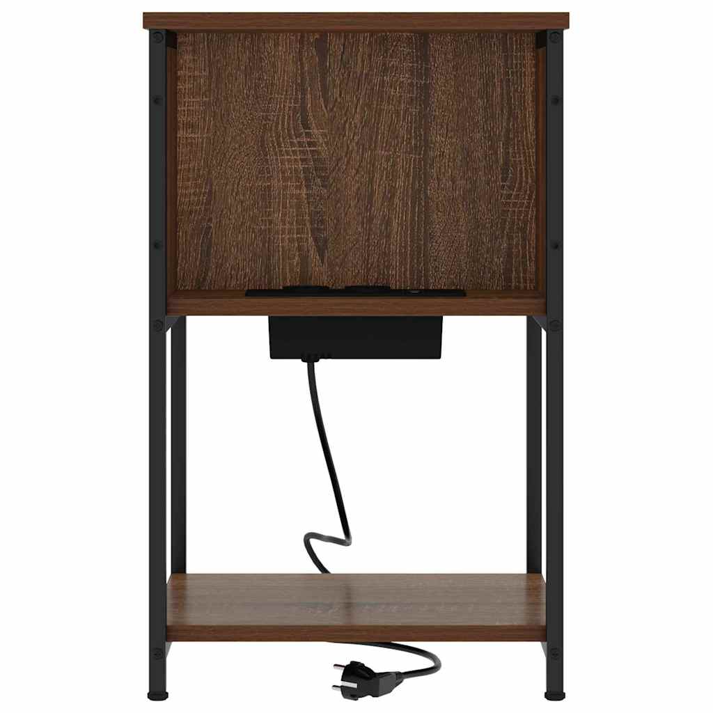 Armadio da Notte 2 pcs Rovere Marrone 40 x 40 x 61 cm | homemem39