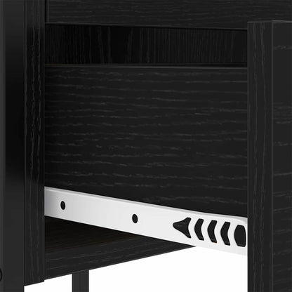 Armadio da Notte con cassetto 2 pcs Rovere Nero 42 x 41 x 61 cm