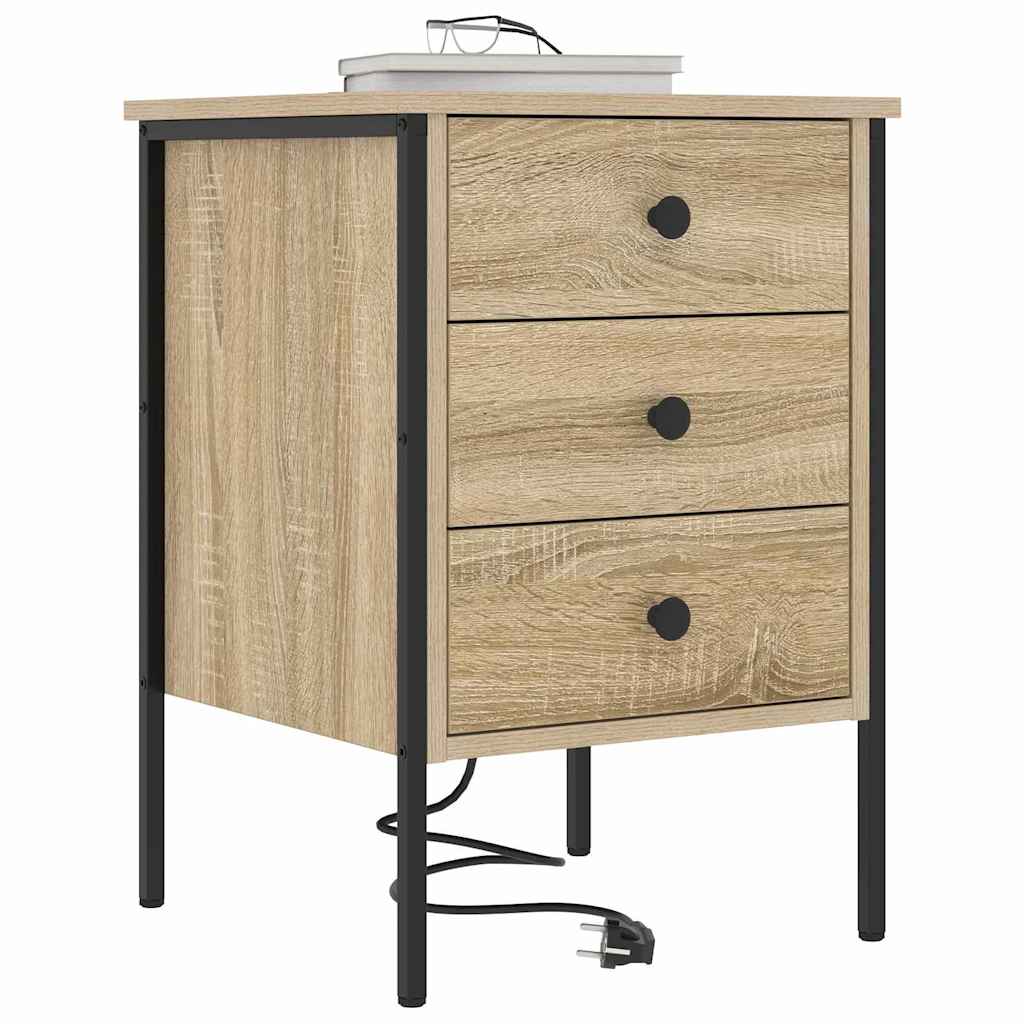 Armadio da Notte con cassetto Rovere Sonoma 42 x 41 x 61 cm | homemem39