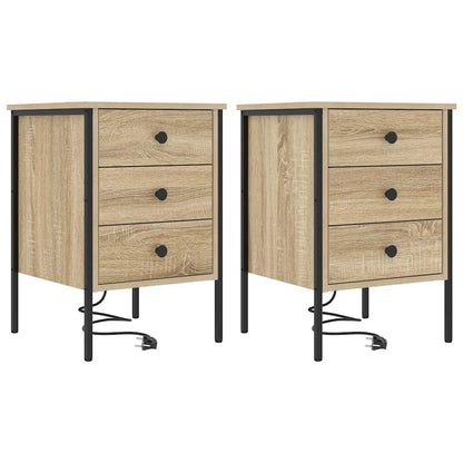 Armadio da Notte 2 pcs Rovere Sonoma 42 x 41 x 61 cm | homemem39