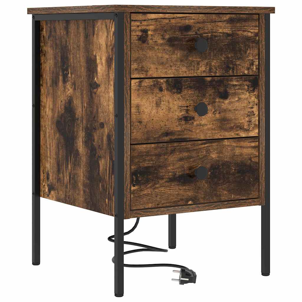 Armadio da Notte Rovere fumé 42 x 41 x 61 cm Legno multistrato | homemem39